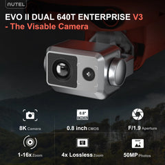 Autel Robotics EVO II Dual 640T Enterprise V3 — Thermal + 6K, 38-Min, 10km, 4GNSS