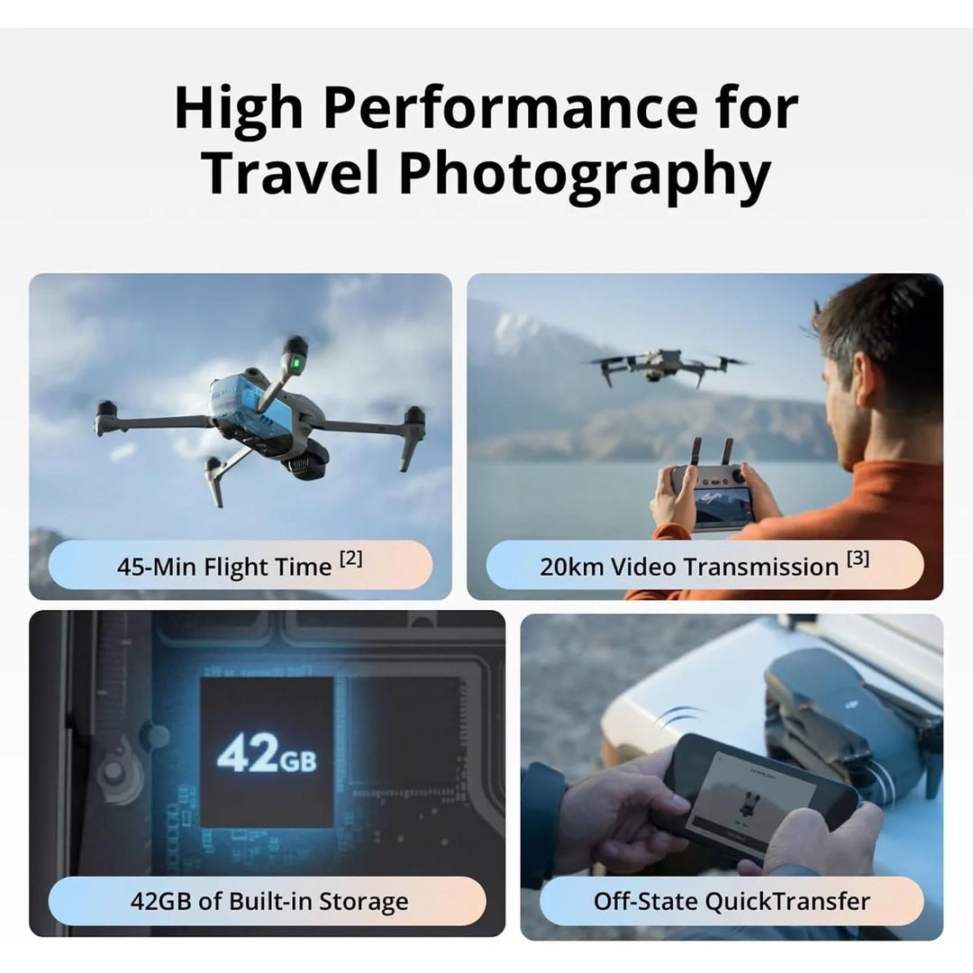 DJI Air 3S Fly More Combo with RC 2 — Dual Camera, 4K/60fps HDR, 3 Batteries, 45-Minute Flight Time