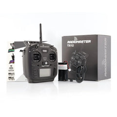 RadioMaster TX12 MKII with retail box, USB cable and printed materials