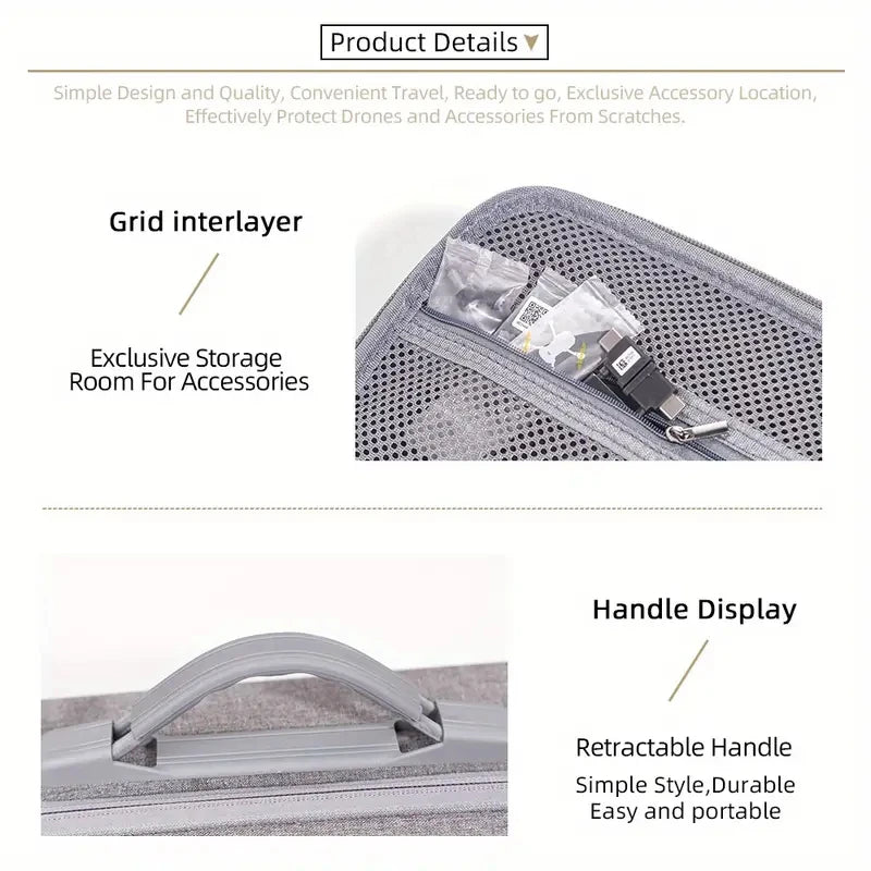 For DJI Mini 3/3 Pro Carrying Case Travel Shoulder Bag Scratch-Resistant Mini 3/3 Pro Handbag Drone Accessories Bag