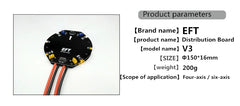 EFT 12S 480A Large Current Power Distribution Board suitable for four-axis/six-axis Agricultural drone Power Management Module - Thedroneflight