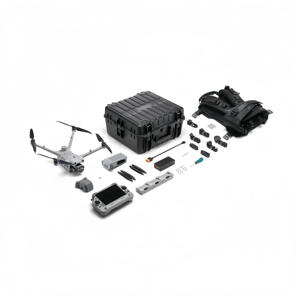 DJI Matrice 4D-series package with hard case, backpack, controller and accessories