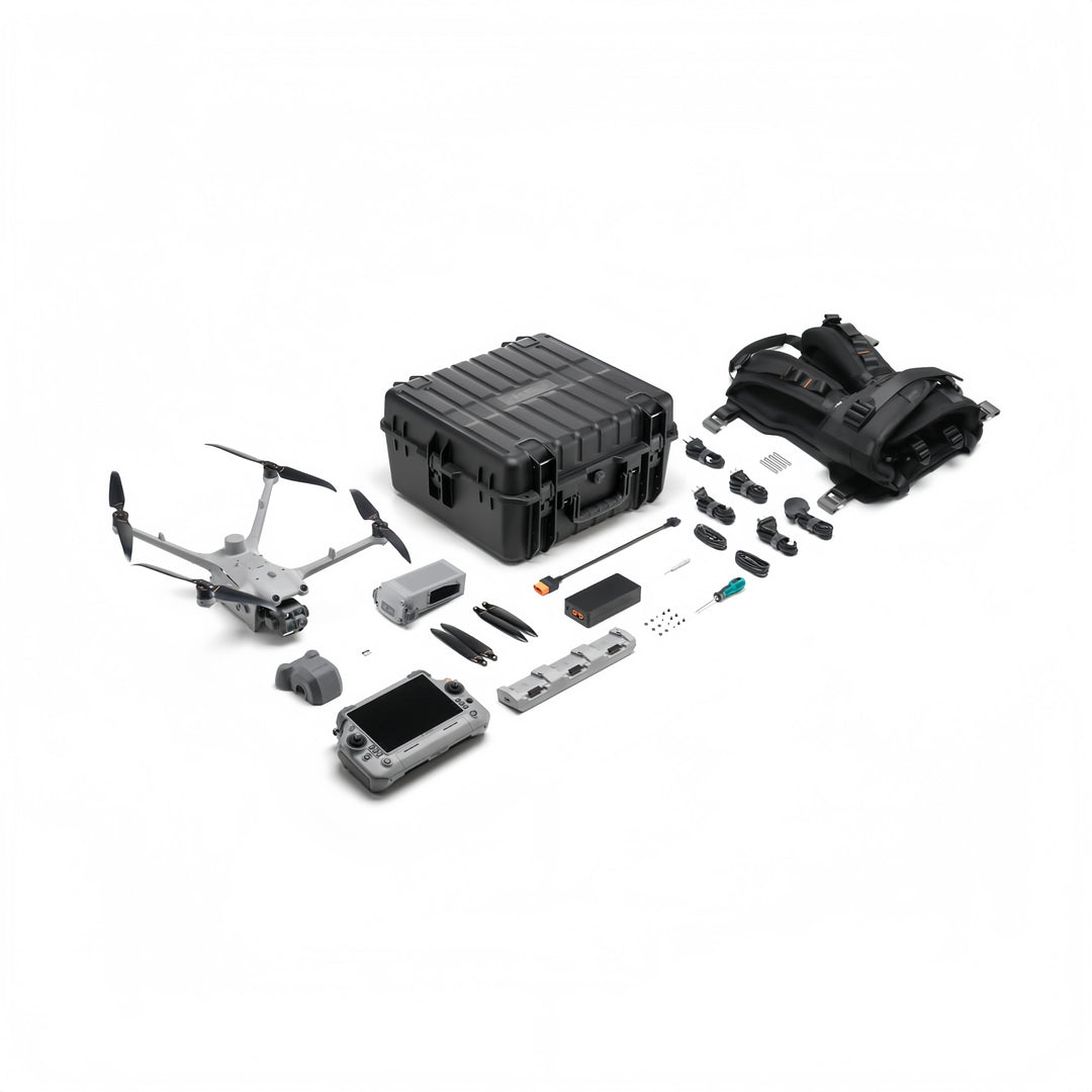 DJI Matrice 4D-series package with hard case, backpack, controller and accessories