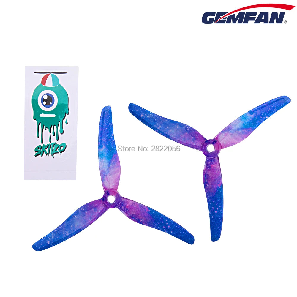8 pcs/ 4 pairs Gemfan 51433 5inch 3 blade/ tri-blade Propeller Props CW CCW Brushless motor FPV Propeller for FPV Racing drone