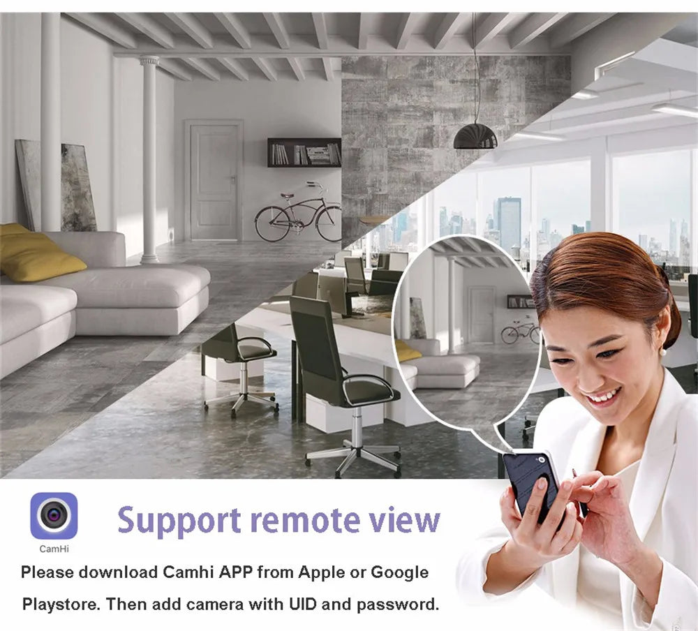 HQCAM 5X 4K 8MP IP Camera — Sony IMX415 Starlight, 5X Motorized Optical Zoom, Auto Focus, WiFi, ONVIF, CamHi App, SD Card Slot