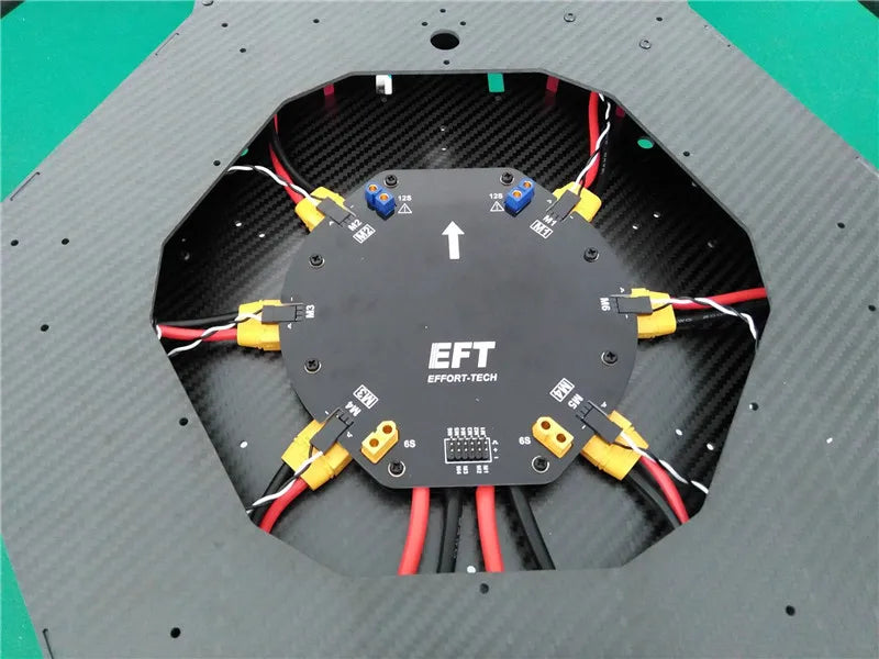 EFT 12S 480A Large Current Power Distribution Board suitable for four-axis/six-axis Agricultural drone Power Management Module - Thedroneflight