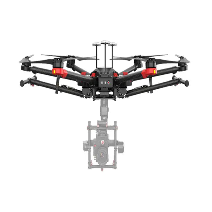 DJI Matrice 600 Pro with folded landing gear and camera gimbal illustrated below
