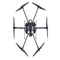 DJI Matrice 600 Pro hexacopter, overhead view showing six propellers