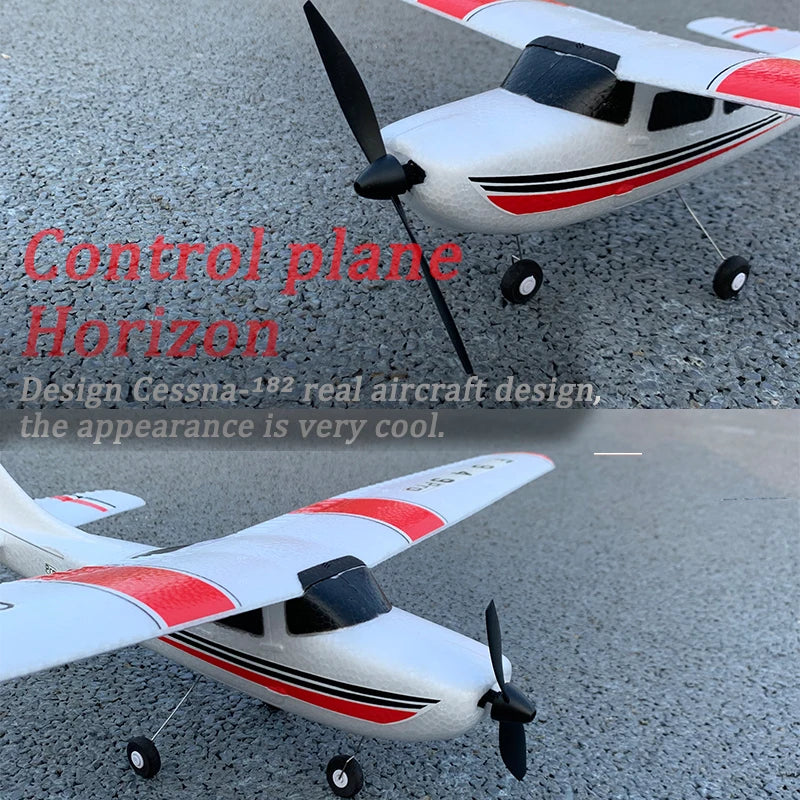 【C0】WLtoys 2.4G F949 LCD Version RC Airplane Cessna 182 3D6G 3Ch Fixed Wing Plane Outdoor Drone RTF With Gyroscope And Night