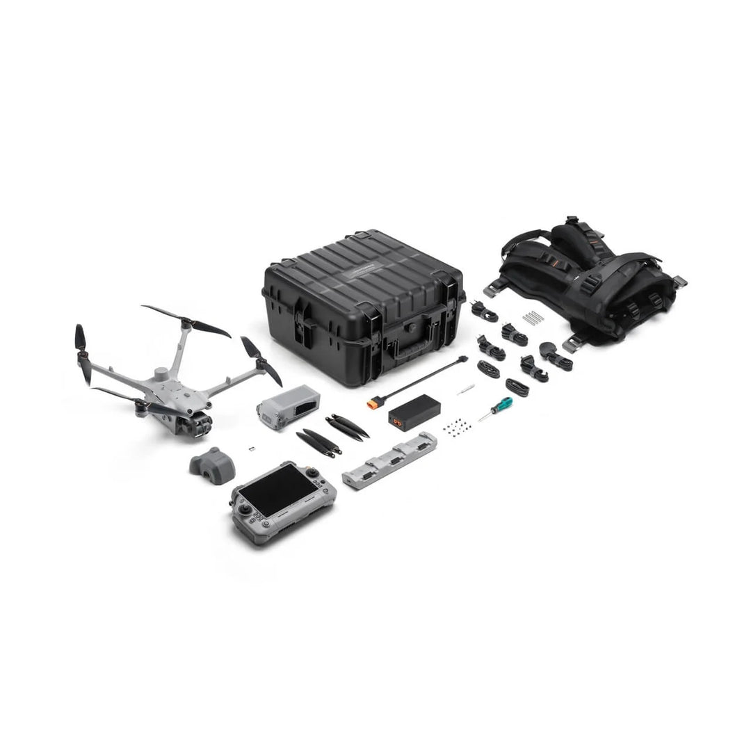 DJI Matrice 4TD package with hard case, backpack, controller and accessories
