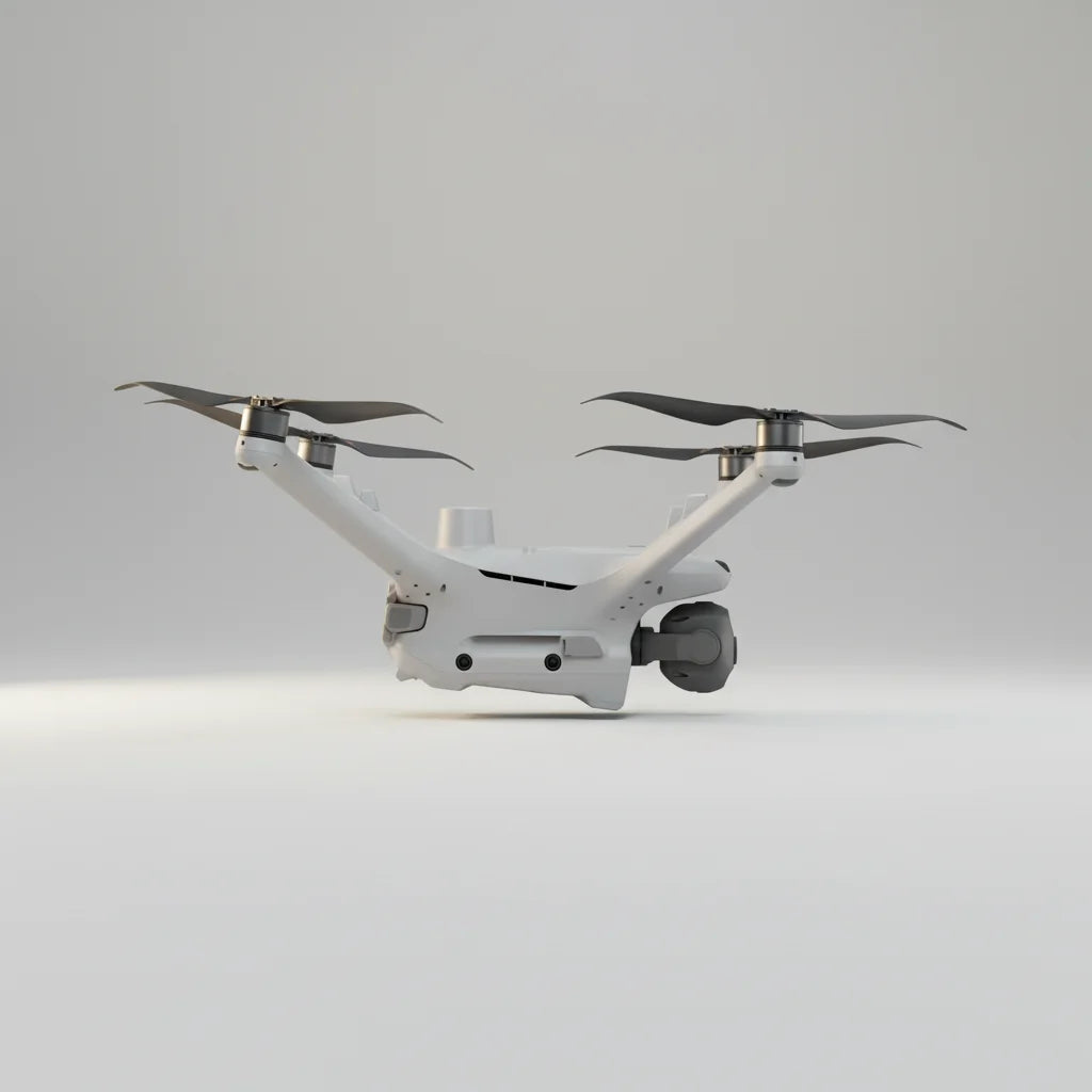 DJI Matrice 4D-series drone hovering against a light background