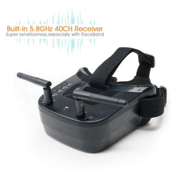 VR009 5.8G 40CH Auto-Searching Double Antennas mini FPV Goggles 3.0 Inch Built-in Battery for RC Drone Beginner - Thedroneflight