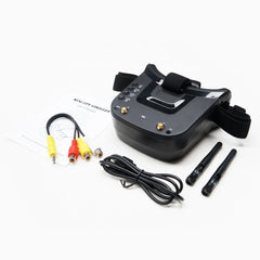 VR009 5.8G 40CH Auto-Searching Double Antennas mini FPV Goggles 3.0 Inch Built-in Battery for RC Drone Beginner - Thedroneflight