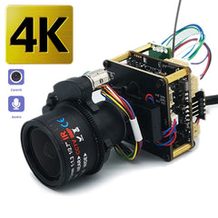 HQCAM 5X 4K 8MP IP Camera — Sony IMX415 Starlight, 5X Motorized Optical Zoom, Auto Focus, WiFi, ONVIF, CamHi App, SD Card Slot
