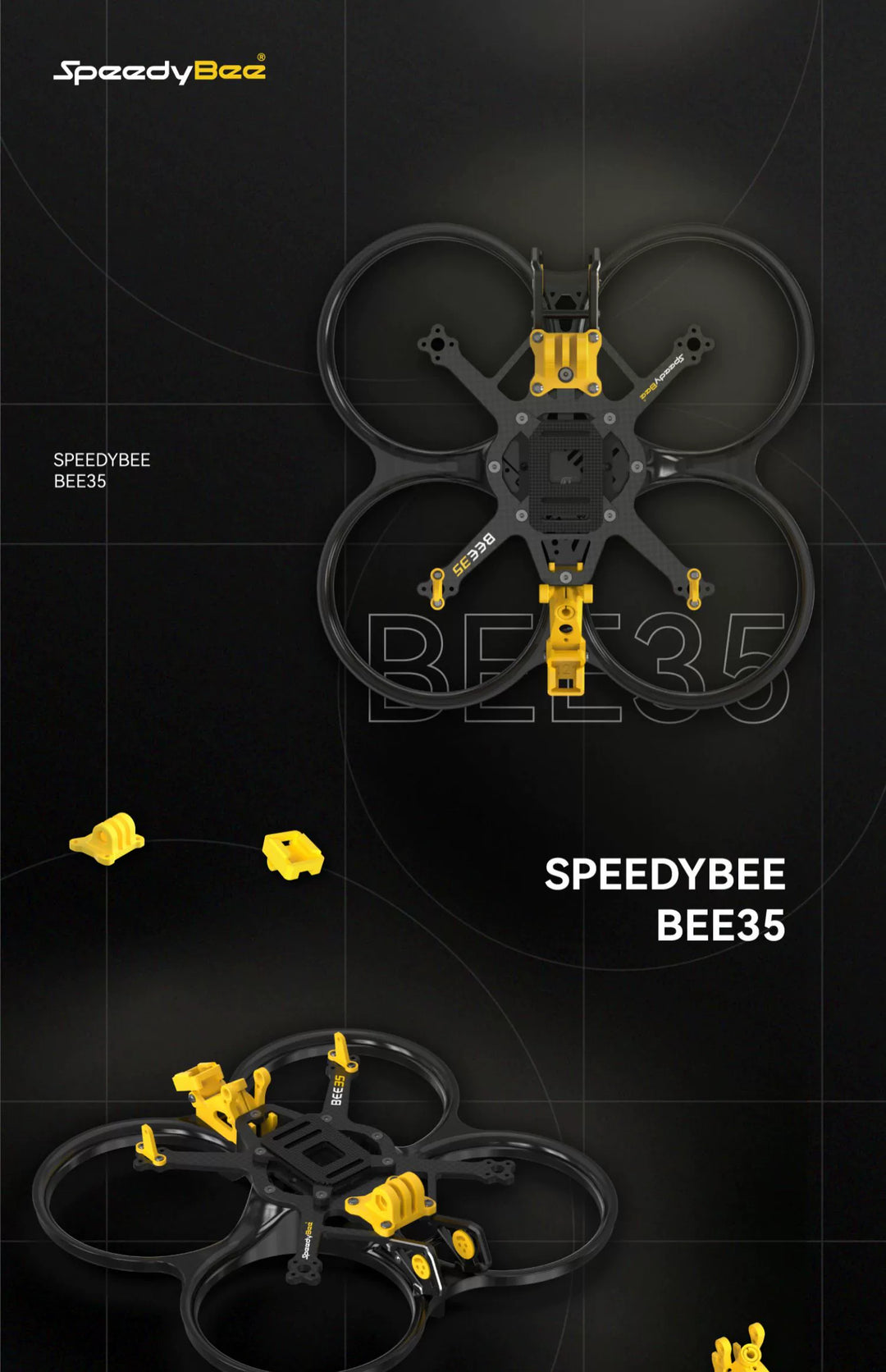 Speedybee 3.5-Inch Rack Bee35 FPV Ducting Machine Crossing Machine Circle Machine Aerial Photography O3 Simulation