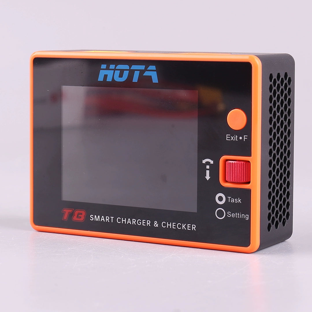 HOTA T8 Smart Balance Charger — 8S LiPo/LiHV/LiFe, 650W, 22A, Magnetic Port, Bilingual Display