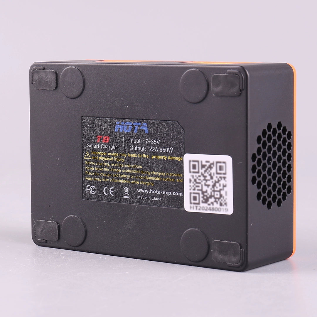 HOTA T8 Smart Balance Charger — 8S LiPo/LiHV/LiFe, 650W, 22A, Magnetic Port, Bilingual Display