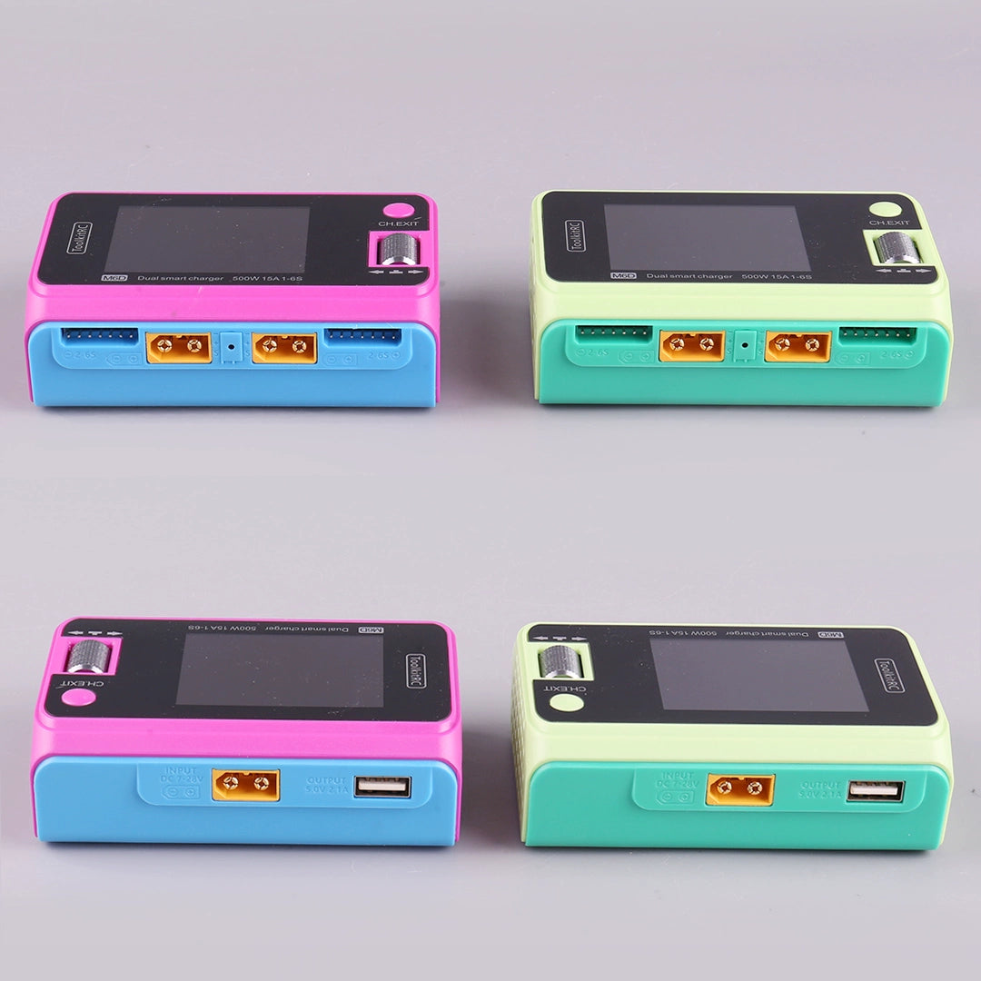 Toolkitrc M6d Summer Special Edition Balance Charger 6S Lithium Battery Dual-Channel 500W Model Aircraft UAV FPV
