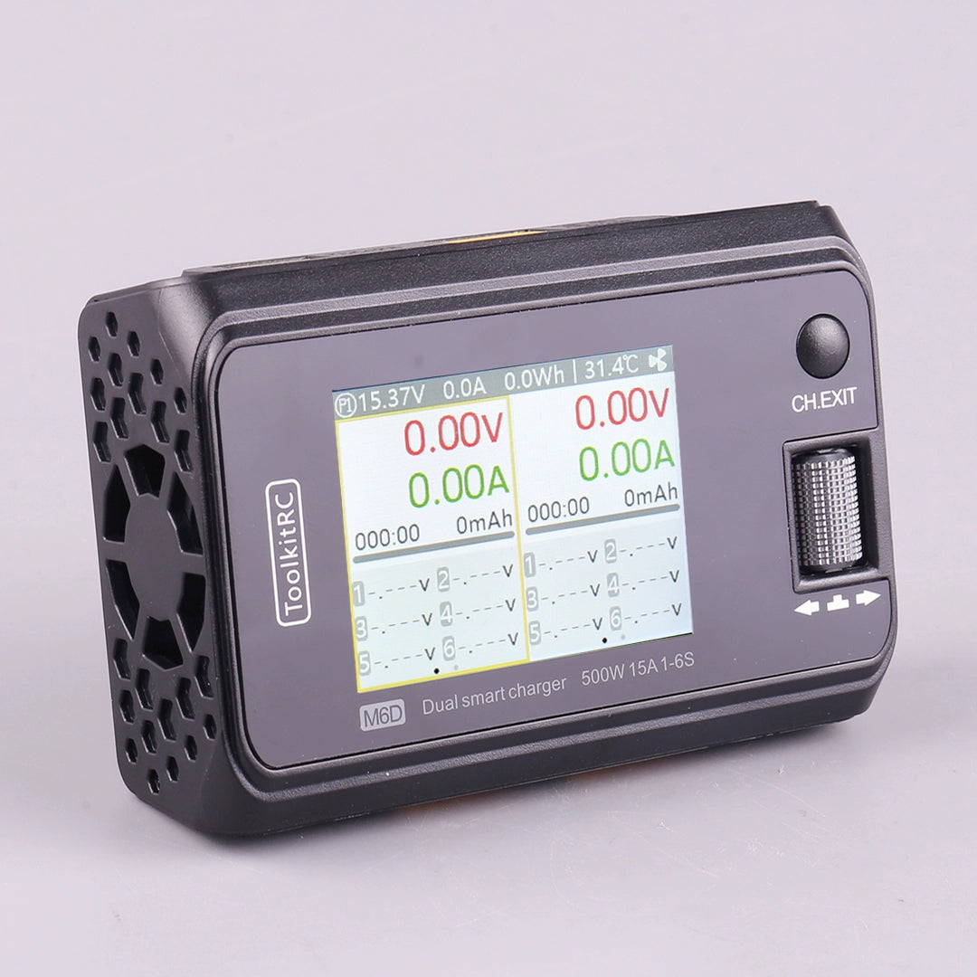 Toolkitrc M6d Summer Special Edition Balance Charger 6S Lithium Battery Dual-Channel 500W Model Aircraft UAV FPV