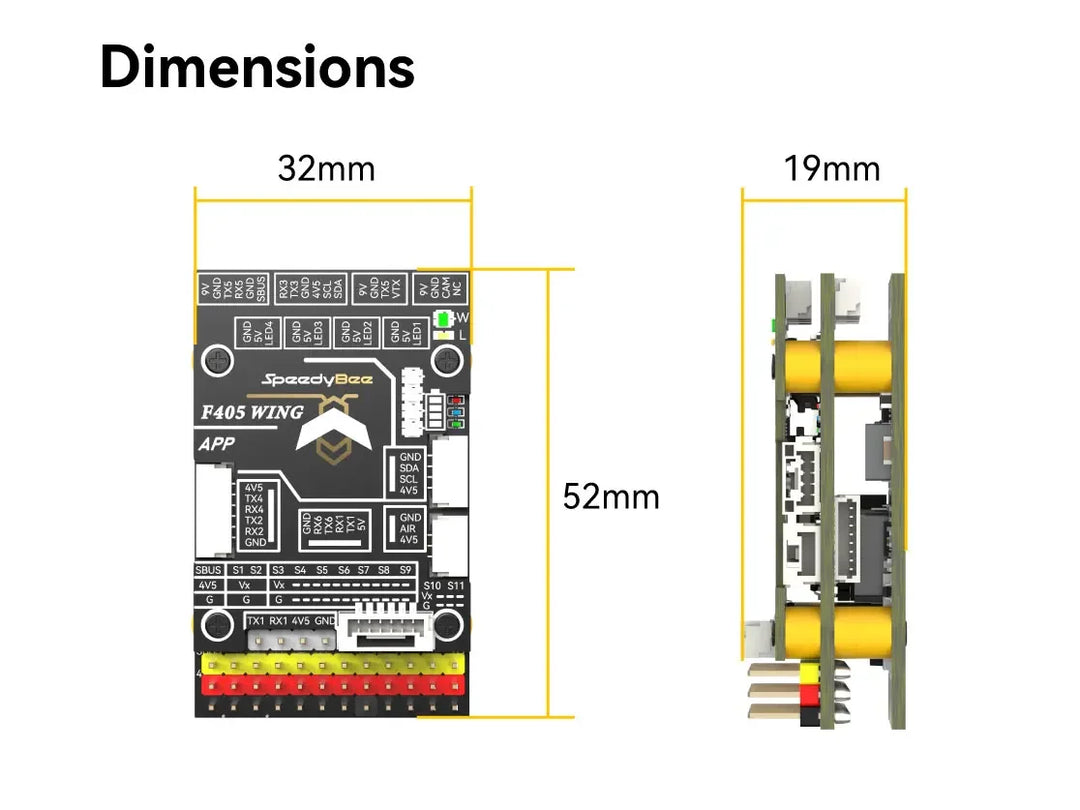 SpeedyBee F405 WING APP FC, Fixed Wing RC Plane Board, Reliable Flight Control, Compact & Easy to Configure