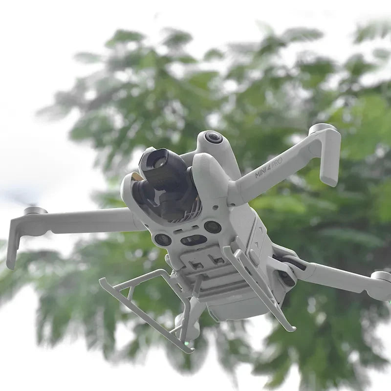 BRDRC Landing Gear for DJI Mini 4 Pro Drone Lightweight Foldable Extended Leg Protector Soft Fit for Mini 4 Pro Accessories - Thedroneflight