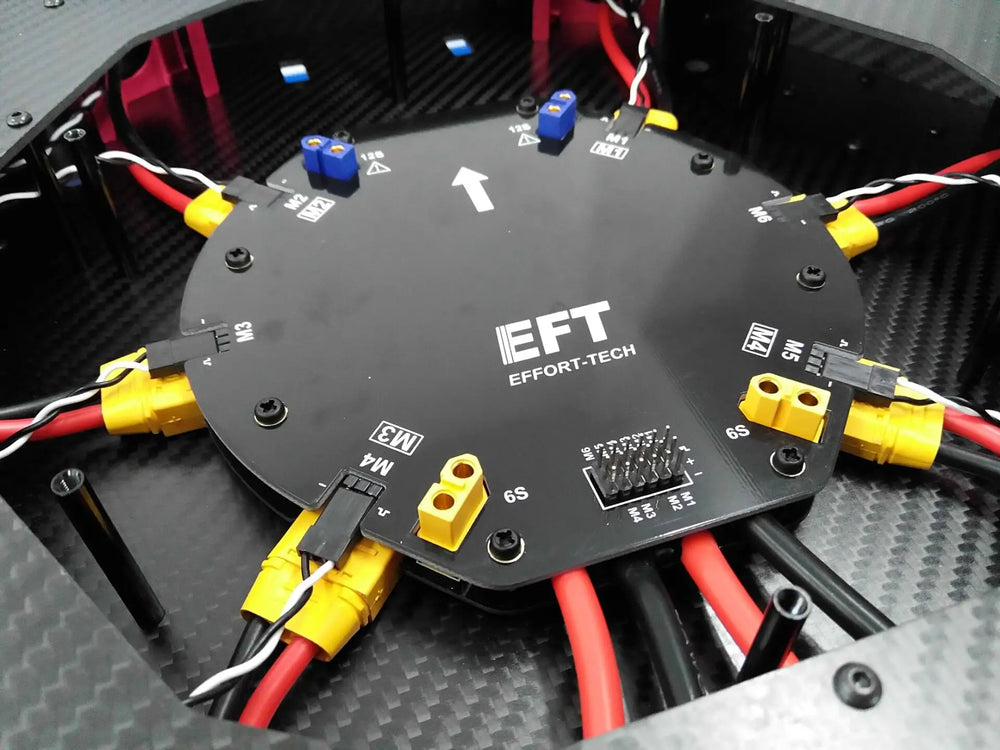EFT 12S 480A Large Current Power Distribution Board suitable for four-axis/six-axis Agricultural drone Power Management Module - Thedroneflight