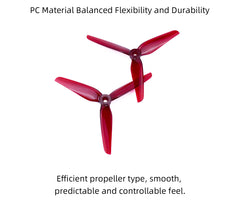 HQProp 5.1X3.8X3cm 5inch Red 3 Blade Propeller for Manta 5 Pro FPV Drone FPV Quadcopter Drone Accessories Parts - Thedroneflight