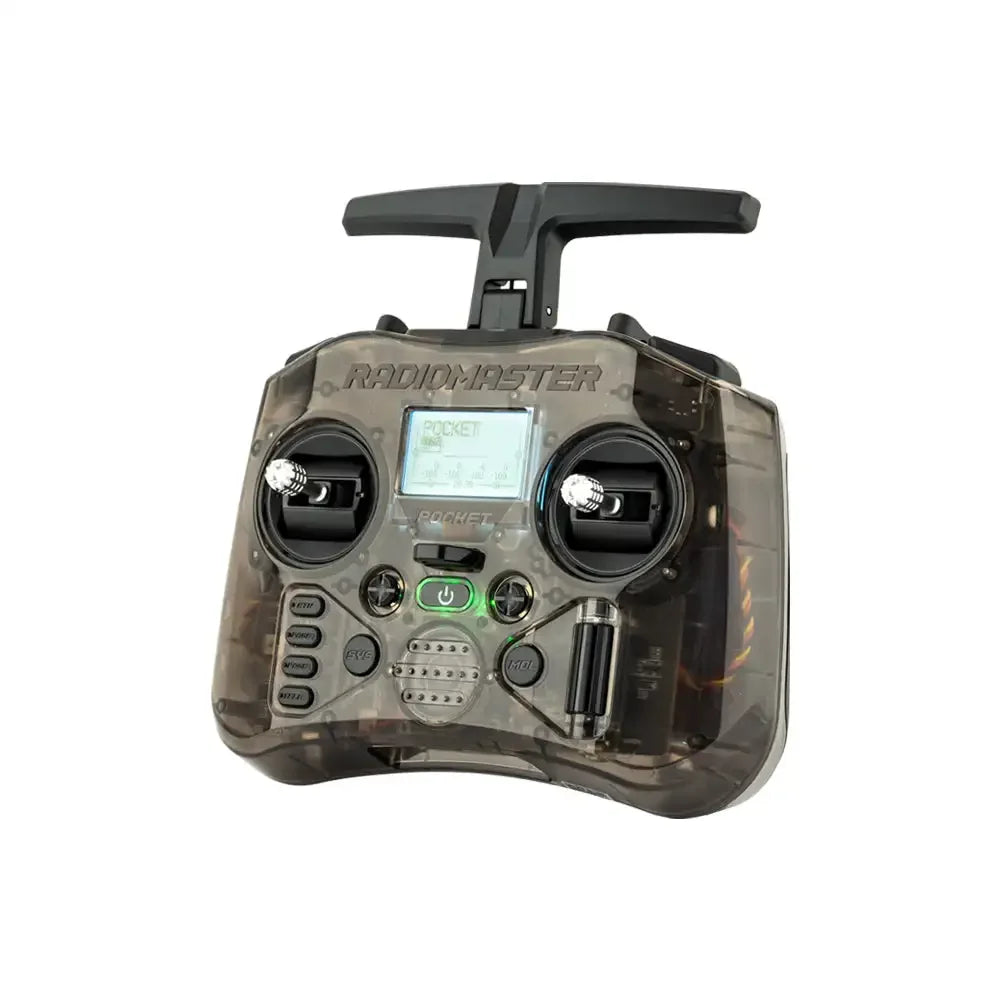 RadioMaster Pocket RC Radio Controller — EdgeTX, Hall Gimbals, ELRS 2.4GHz or CC2500 MPM, Mode 2, 288g, FCC