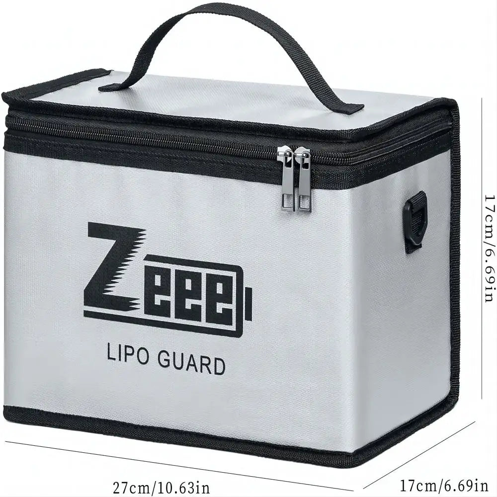 Zeee LiPo Safety Bag 10 Cells - Fireproof Battery Storage Charging Pouch Large Capacity