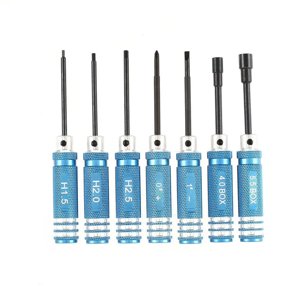 YSIDO 7Pcs 1.5 2.0 2.5mm Hex Screwdriver Tools Nut Wrench Kit for Wltoys Traxxas Axial RC Helicopter Car Aircraft FPV Drone