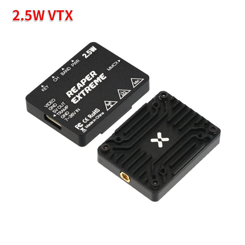Foxeer Reaper Extreme V2 5.8G 2.5W 3W 72CH Pit FPV VTX Infinity 5W 10W 80CH VTX4.9G-6G Build-in Mic Fan for FPV Long Range Drone