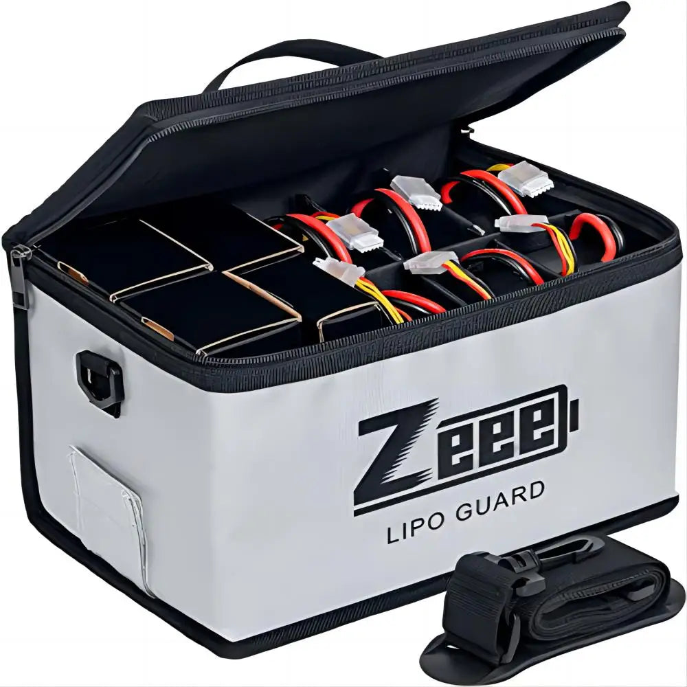 Zeee LiPo Safety Bag 10 Cells - Fireproof Battery Storage Charging Pouch Large Capacity