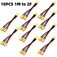 XT60 Battery Connector Y Splitter - 14AWG Parallel Cable 60A