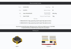 T-MOTOR Velox F7 SE 8S Stack — F7 FC + Velox 70A 4-in-1 ESC, BMI270, BLHeli_32, DShot600, 5–10 inch FPV