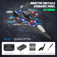 RC Aircraft with Camera Obstacle Avoidance Fighter 2.4G Airplane EPP Foam Plane Remote Control Helicopter Toys For Children Gift - Thedroneflight