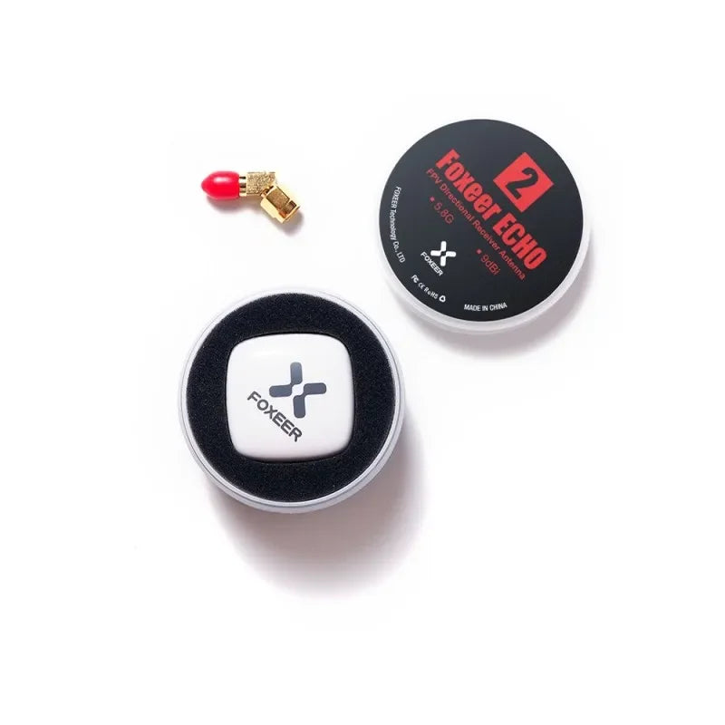 Foxeer Echo 2 V2 5.8GHz 9dBi Patch Antenna — LHCP / RHCP, SMA / RP-SMA, FPV Goggles, VRX, Drone Racing