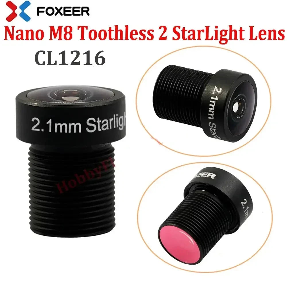 Original Foxeer Replacement Camera lens 1.7mm M8 Lens/5MP 1.8/2.1/2.5mm M12 Wide Angle Lens for Arrow/Predator/Falkor Camera