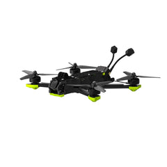 iFlight Nazgul DC5 ECO, front three-quarter view with lime motor guards