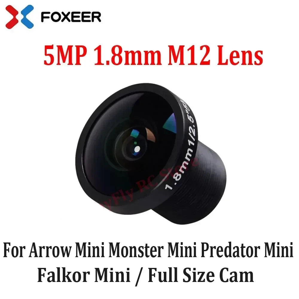 Original Foxeer Replacement Camera lens 1.7mm M8 Lens/5MP 1.8/2.1/2.5mm M12 Wide Angle Lens for Arrow/Predator/Falkor Camera