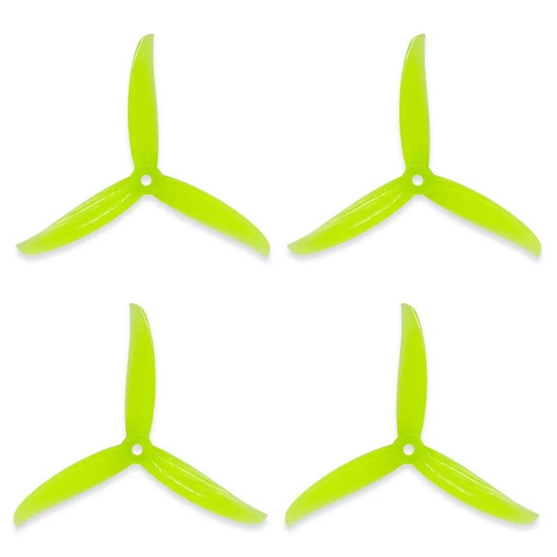 Gemfan Vanover 5136-3 5" 3-Blade PC FPV Propellers — 12 Pairs CW+CCW, M5, 4.3g, Racing & Freestyle, 6 Colors