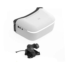 White Walksnail Avatar Goggles L with separate gimbal-mounted camera