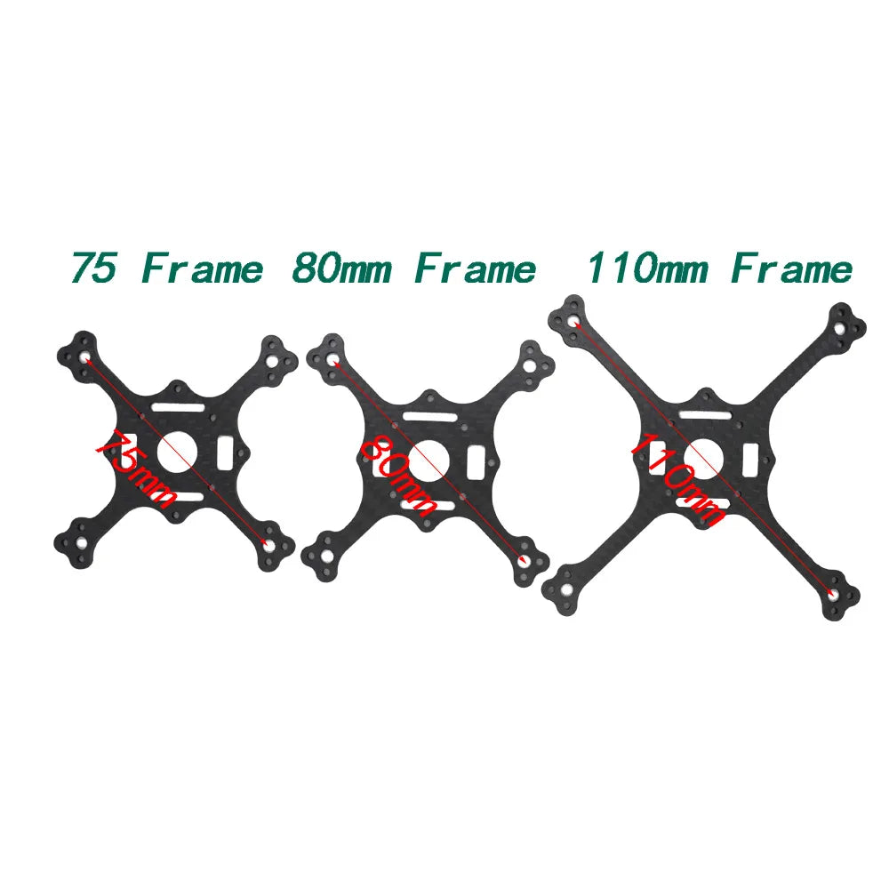 RC Micro Drone FPV Frame Kit 75mm 80mm 110mm Wheelbase For MINI RC FPV Freestyle Tiny Whoop Racing Drone Quadcopter DIY Parts