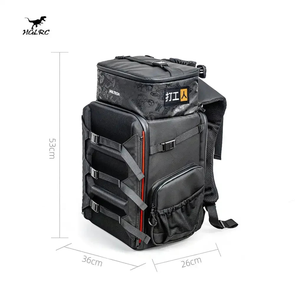 HGLRC FPV Backpack Waterproof Carry Bag 360x260x530mm for Racing Freestyle Drone Transmitter Goggles Accessories