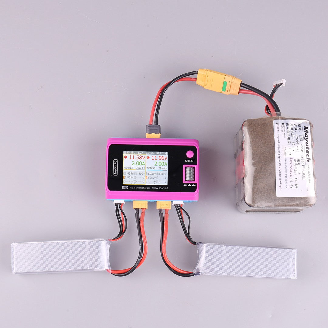 Toolkitrc M6d Summer Special Edition Balance Charger 6S Lithium Battery Dual-Channel 500W Model Aircraft UAV FPV