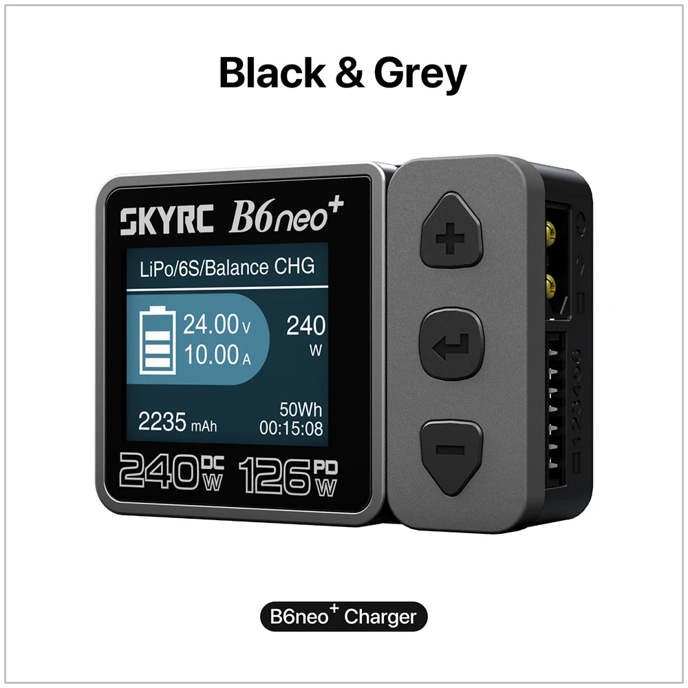 SKYRC B6neo+ Smart Balance Charger DC 240W / PD 126W — 1-6S LiPo LiHV NiMH Multi-Chemistry