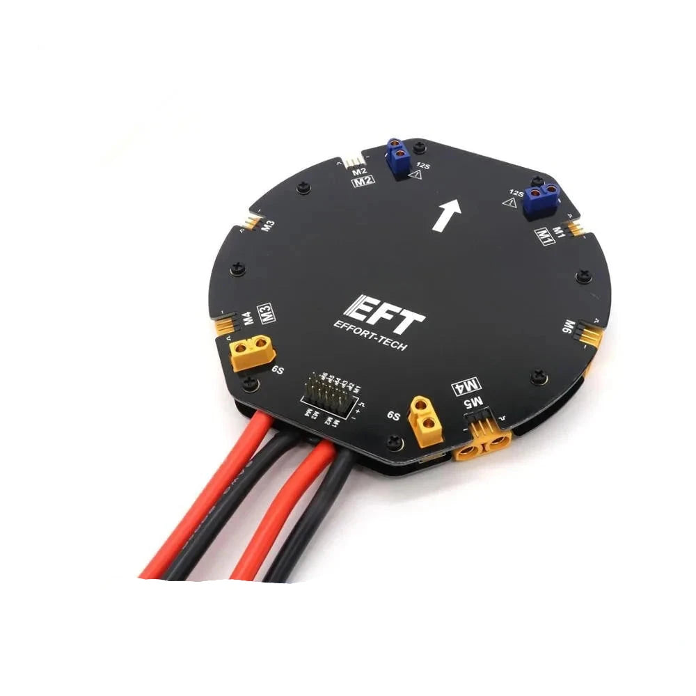 EFT 12S 480A Large Current Power Distribution Board suitable for four-axis/six-axis Agricultural drone Power Management Module - Thedroneflight
