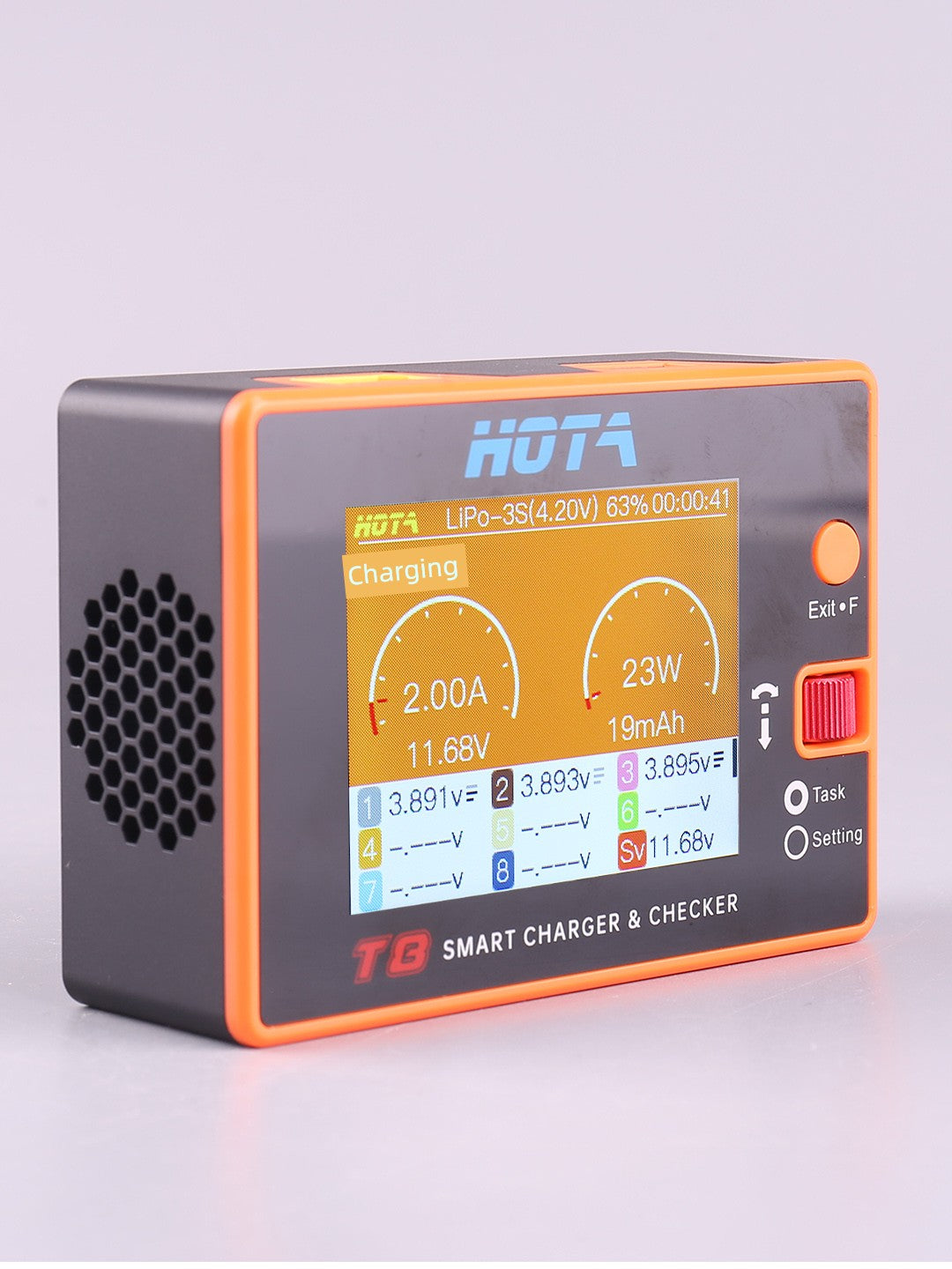 HOTA T8 Smart Balance Charger — 8S LiPo/LiHV/LiFe, 650W, 22A, Magnetic Port, Bilingual Display