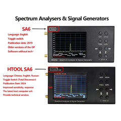 6G SA6 Spectrum Analyzer Signal Generator 35M-6.2GHz Signal Source 1300MHz-10GHz Log Periodic Antenna Test Signal Equipment
