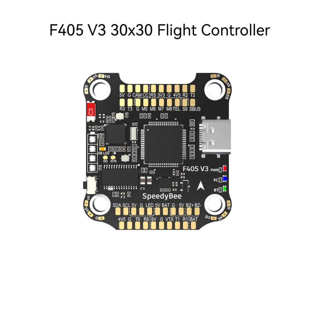Speedybee F405 V3 50A Stack Fc Ecs Bmi270 30X30 Flight Controller Bls 4-In-1 Esc 3-6S Lipo For Rc Fpv Drone Runcam - Thedroneflight