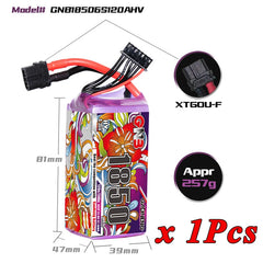 GNB 4S/6S LiPo Battery 120C - 1100/1300/1500/1850mAh XT60 FPV Racing Drone Helicopter
